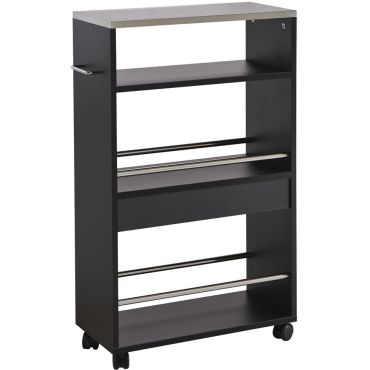 Espresso Wheeled Shelf