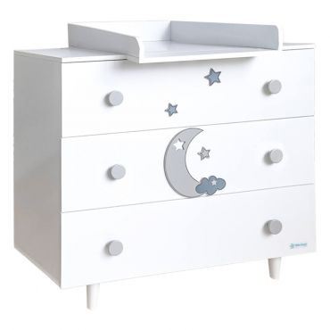 Chest of drawers-Changer Azure Bebe Stars