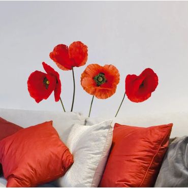 Decorative wall stickers Poppies M