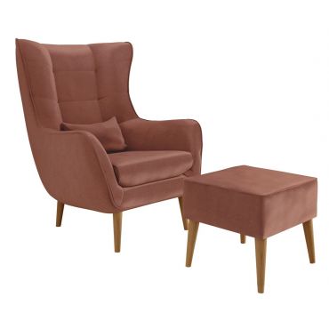 Armchair Estjano with footrest