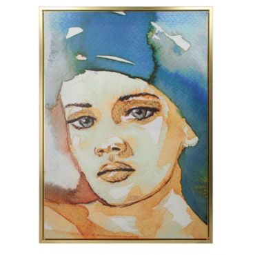 Τυπωμένος Πίνακας με Χρυσή Κορνίζα Femme Coloree