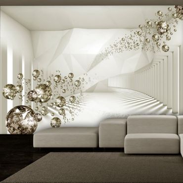 Self-adhesive photo wallpaper - Diamond Corridor (Beige)