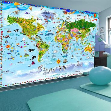 Φωτοταπετσαρία - World Map for Kids