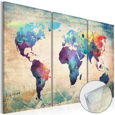 Acrylic Print - Rainbow Map [Glass]