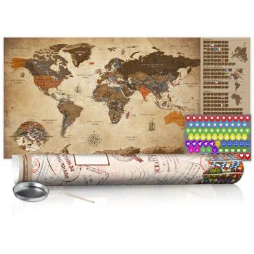 Χάρτης τύπου Scratch - Vintage Map - Poster (English Edition)