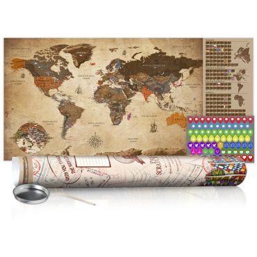 Χάρτης τύπου Scratch - Vintage Map - Poster (English Edition)
