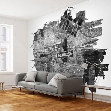 Φωτοταπετσαρία - Black-and-white New York collage
