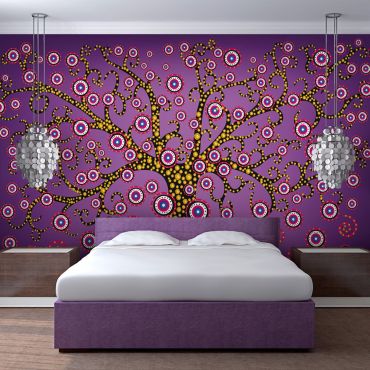 Φωτοταπετσαρία - abstract: tree (violet)