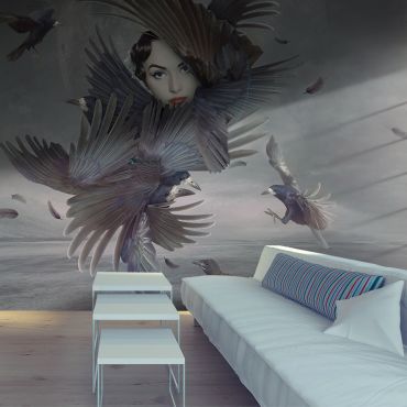 Φωτοταπετσαρία - Covered in feathers
