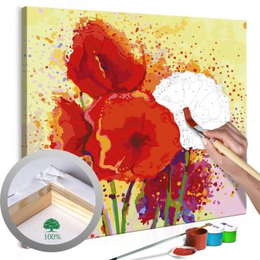 Πίνακας για να τον ζωγραφίζεις - Poppies (modern) 60x60