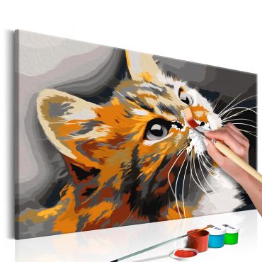 Πίνακας για να τον ζωγραφίζεις - Red Cat  60x40
