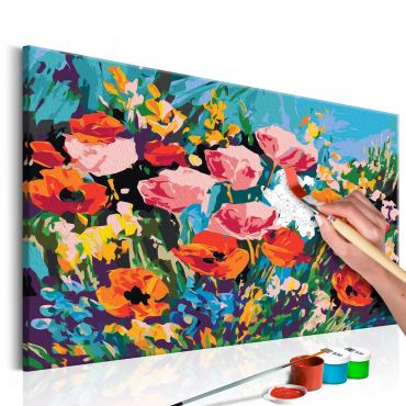 Πίνακας για να τον ζωγραφίζεις - Colourful Meadow Flowers 60x40