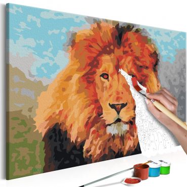 Πίνακας για να τον ζωγραφίζεις - Lion  60x40