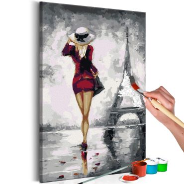 DIY canvas painting - Parisian Girl 40x60