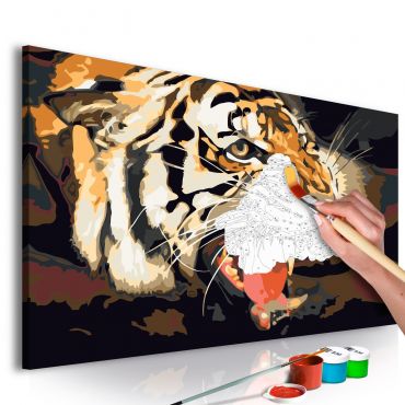 Πίνακας για να τον ζωγραφίζεις - Tiger Roar 60x40
