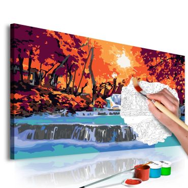 DIY canvas painting - Cascade 60x40