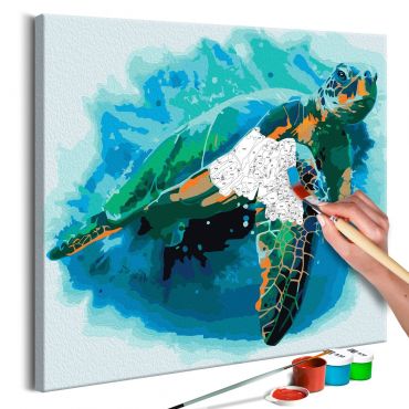 Πίνακας για να τον ζωγραφίζεις - Turtle 40x40