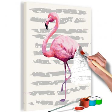 Πίνακας για να τον ζωγραφίζεις - Beautiful Flamingo 40x60