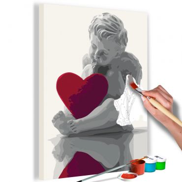 Πίνακας για να τον ζωγραφίζεις - Angel (Red Heart) 40x60