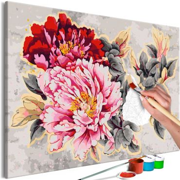 Πίνακας για να τον ζωγραφίζεις - Beautiful Peonies 120x80