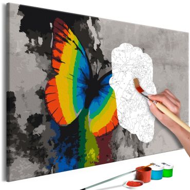 Πίνακας για να τον ζωγραφίζεις - Colourful Butterfly 60x40