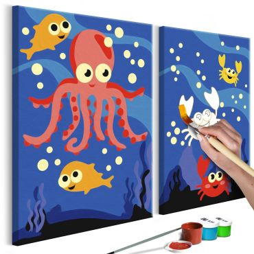 Πίνακας για να τον ζωγραφίζεις - Ocean Animals 33x23