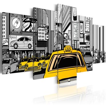 Canvas Print - Cartoon taxi