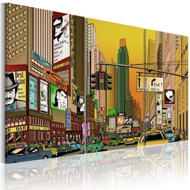 Canvas Print - Cartoon NYC