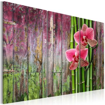 Πίνακας - Flower and bamboo