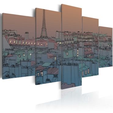 Canvas Print - Paris - the darkness falls