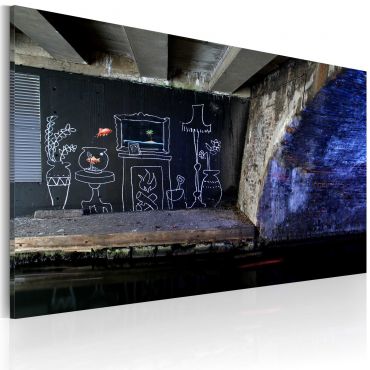 Πίνακας - My own piece of floor (Banksy) 60x40