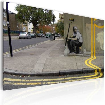 Canvas Print - Yellow flower (Banksy) 60x40