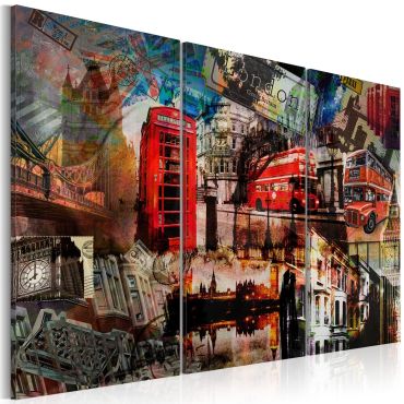 Canvas Print - London collage - triptych