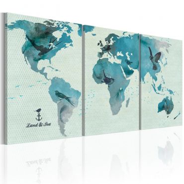 Canvas Print - Ornithological map of the World