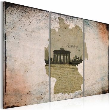 Πίνακας - map: Germany, Brandenburg Gate - triptych
