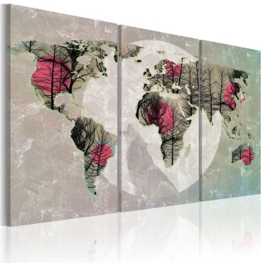 Πίνακας - Map of the World: Full moon - triptych