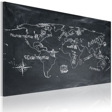 Canvas Print - Geography lesson (German language)