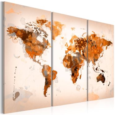Πίνακας - Map of the World - Desert storm - triptych