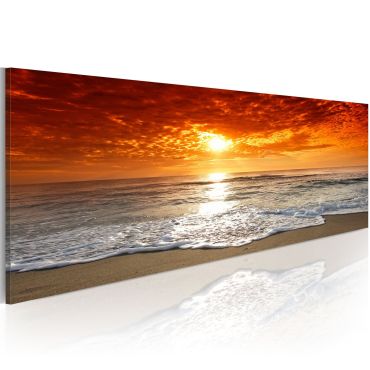 Canvas Print - Romantic  sunset 135x45