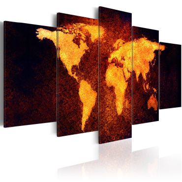 Πίνακας - Map of the World - Hot lava