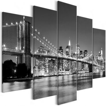 Canvas Print - Dream about New York (5 Parts) Wide 225x100