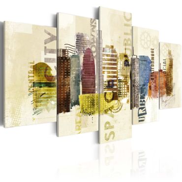 Canvas Print - Urban design - 5 pieces