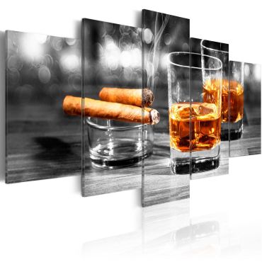 Canvas Print - Cigars and whiskey