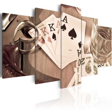 Canvas Print - Poker night - sepia