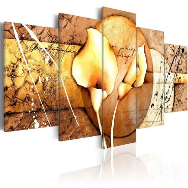 Canvas Print - The Secret of Calla Lily - Gold