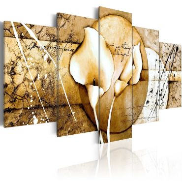 Canvas Print - The Secret of Calla Lily - Beige