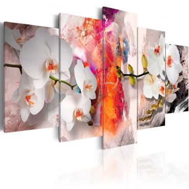 Πίνακας - Colorful background and orchids