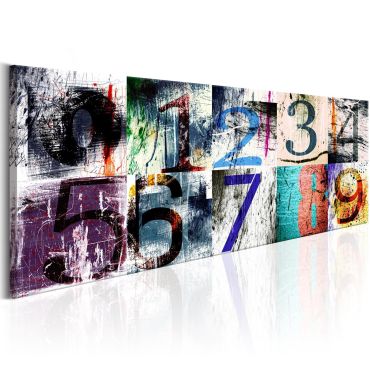 Canvas Print -  Colourful Numbers