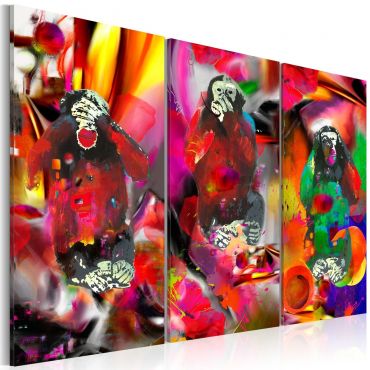 Πίνακας - Crazy Monkeys - triptych