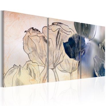 Canvas Print - Sketch of Tulips